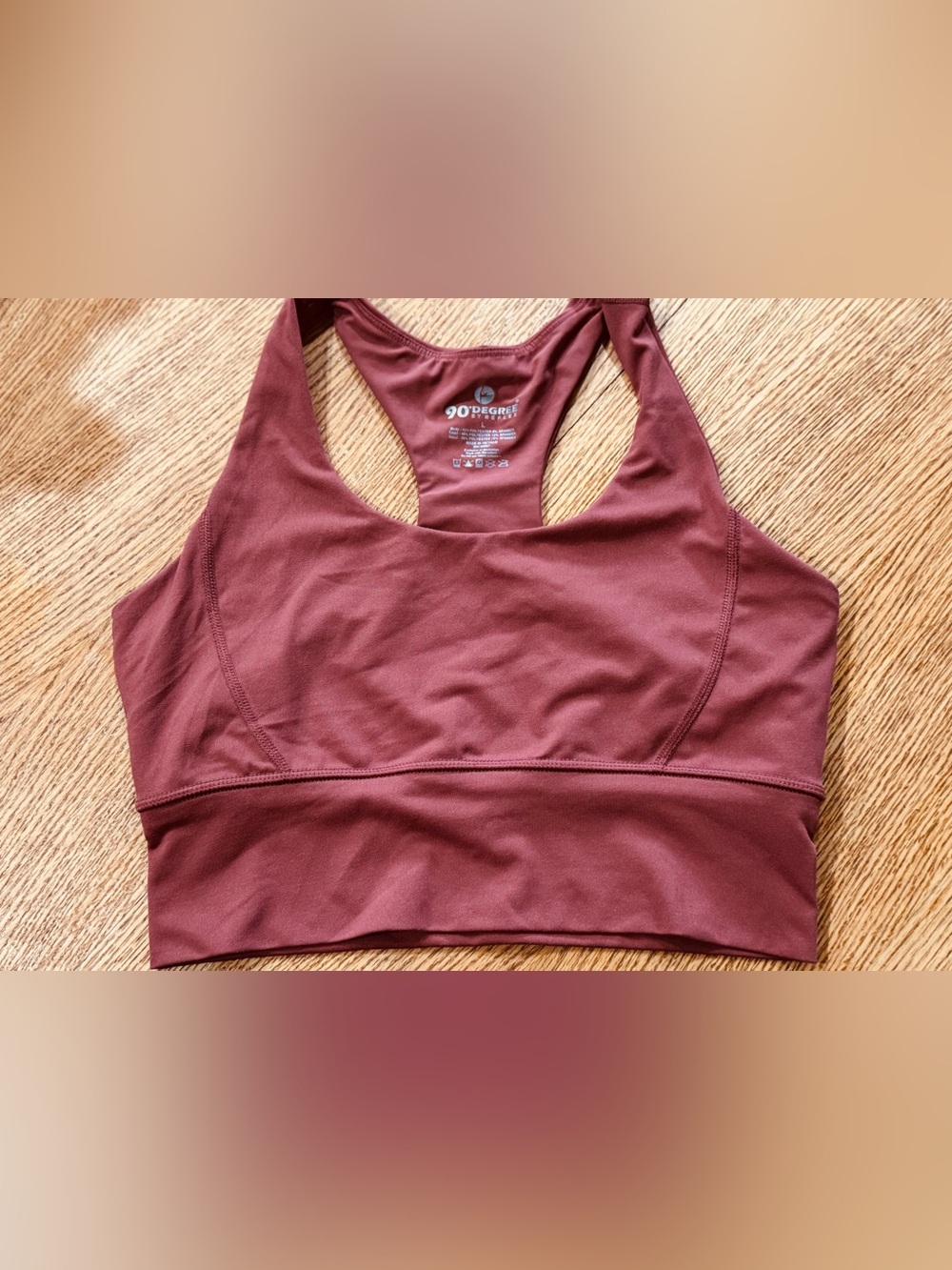 90 Degree by Reflex Women's Mauve Sports Bra Like New